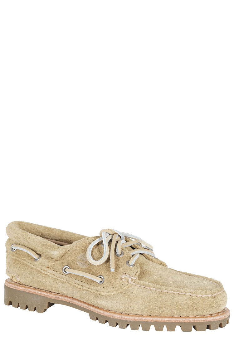 Timberland Beige Boat Shoe Leather-Laced Suede Loafers