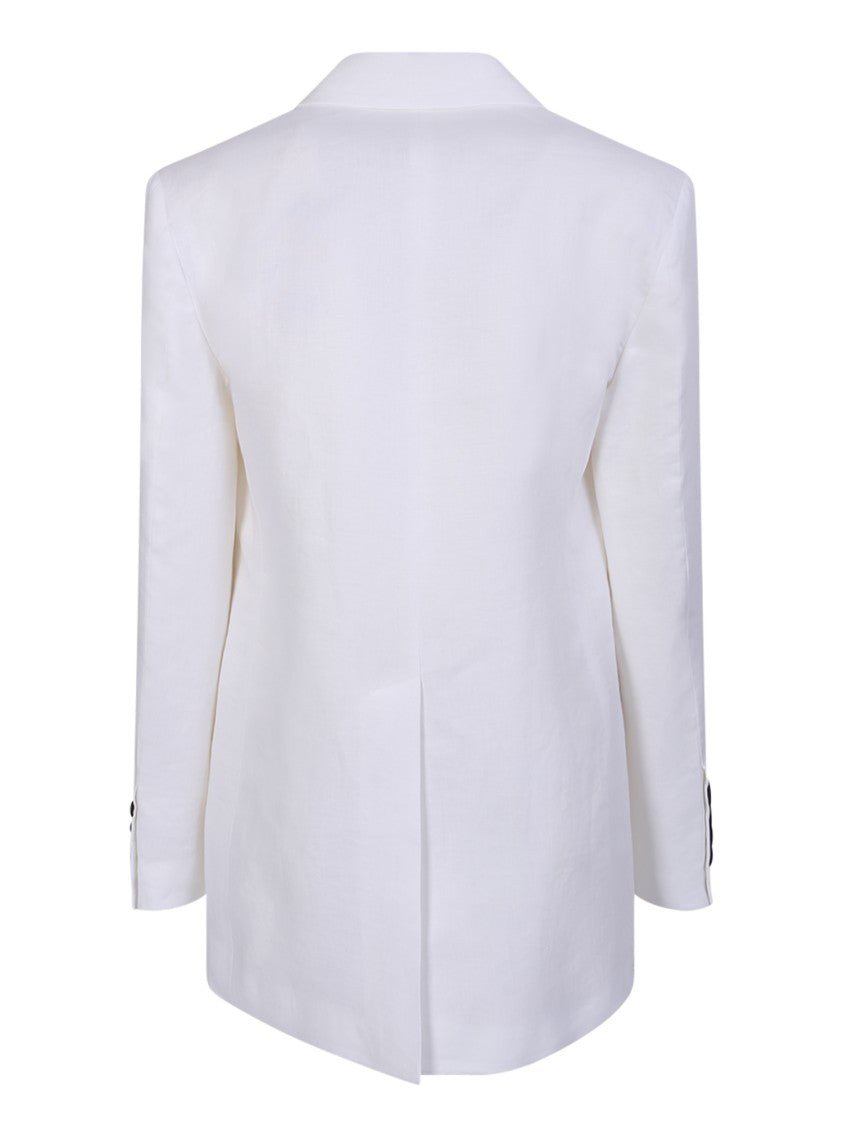 Blanca Vita White Single-Breasted Jacket