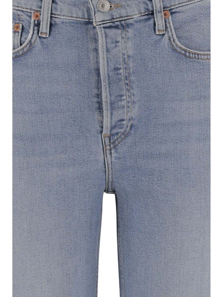 Re/Done Light Denim Jeans With Classic Five-Pocket Design