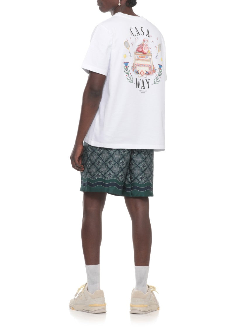 Casablanca White Casaway Print T-Shirt