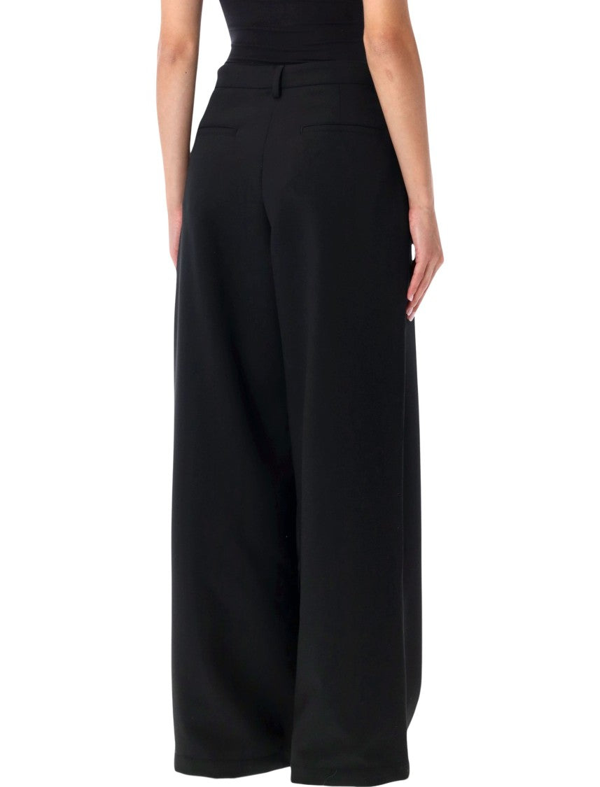 Sessùn Provenco Black High-Waisted Tailored Wide-Leg Pants