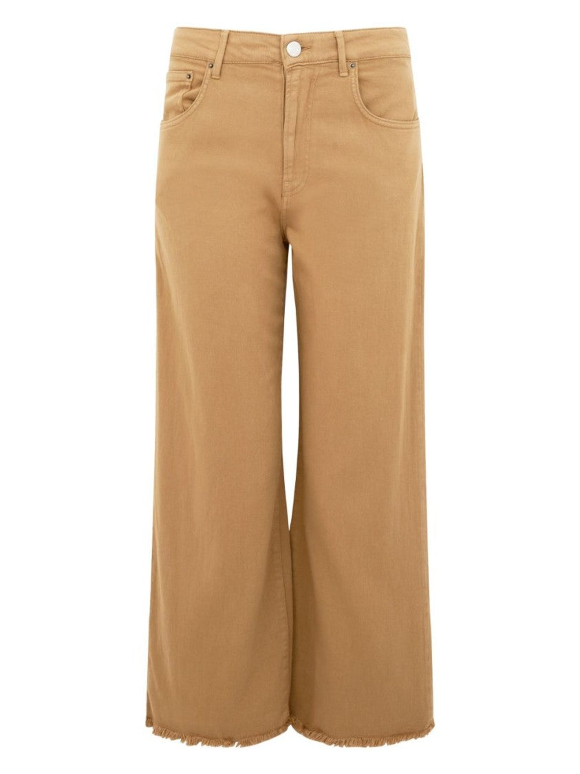 Cigala's Wide-Leg Beige Pants With High Waist