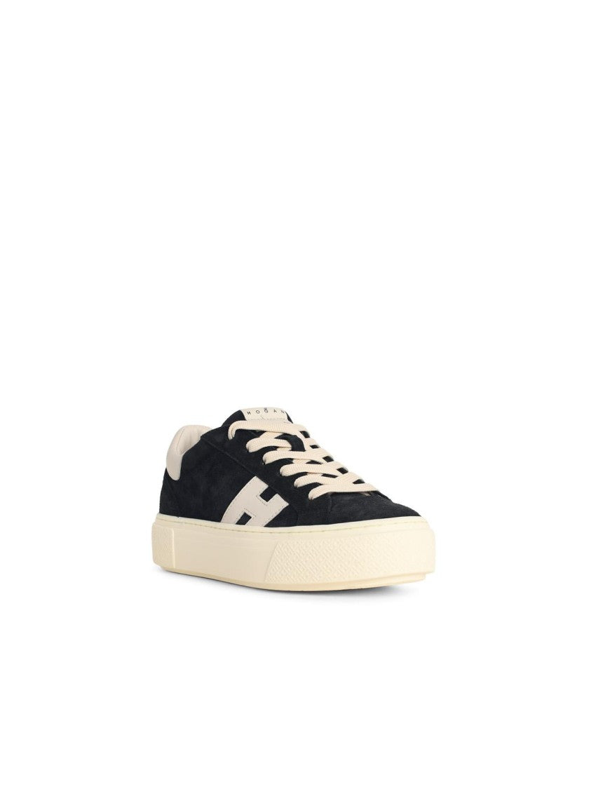 Hogan 'H705' Dark Blue Leather Sneakers