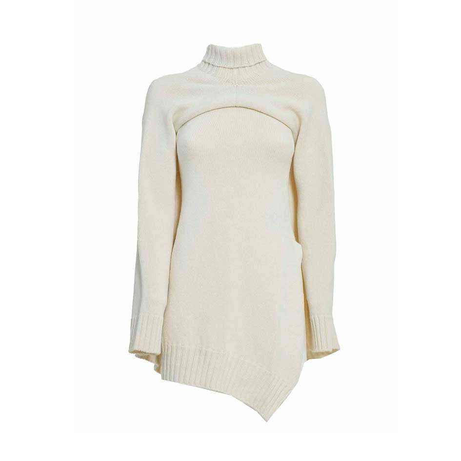 Jil Sander Cream Knit Wool Sweatshirt Set (2 Pieces)