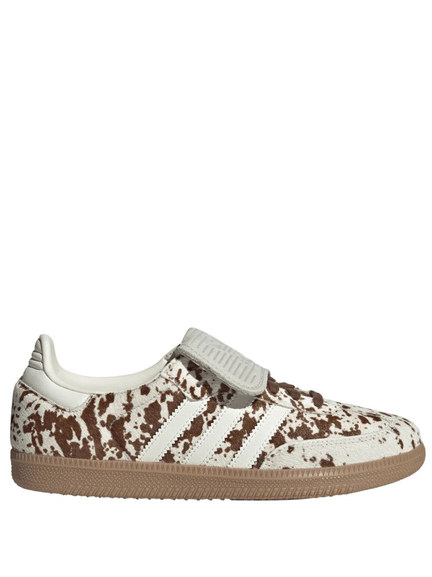 Adidas Samba Cow Print Sneakers With Pony Hair