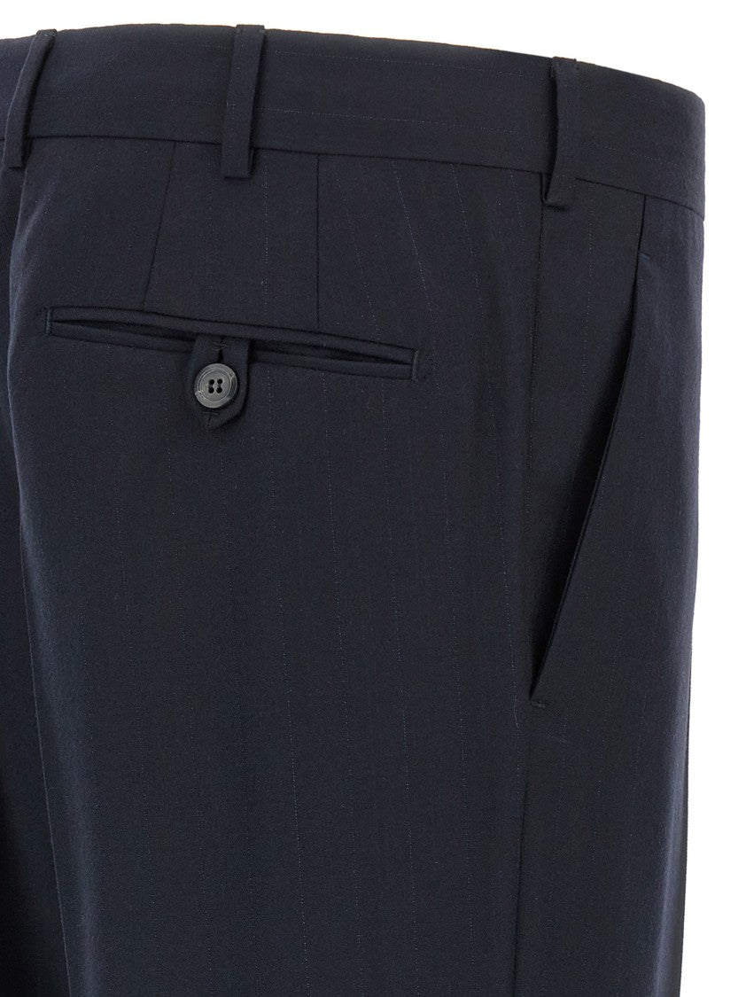Prada Tailored Pinstriped Blazer And Trouser Set