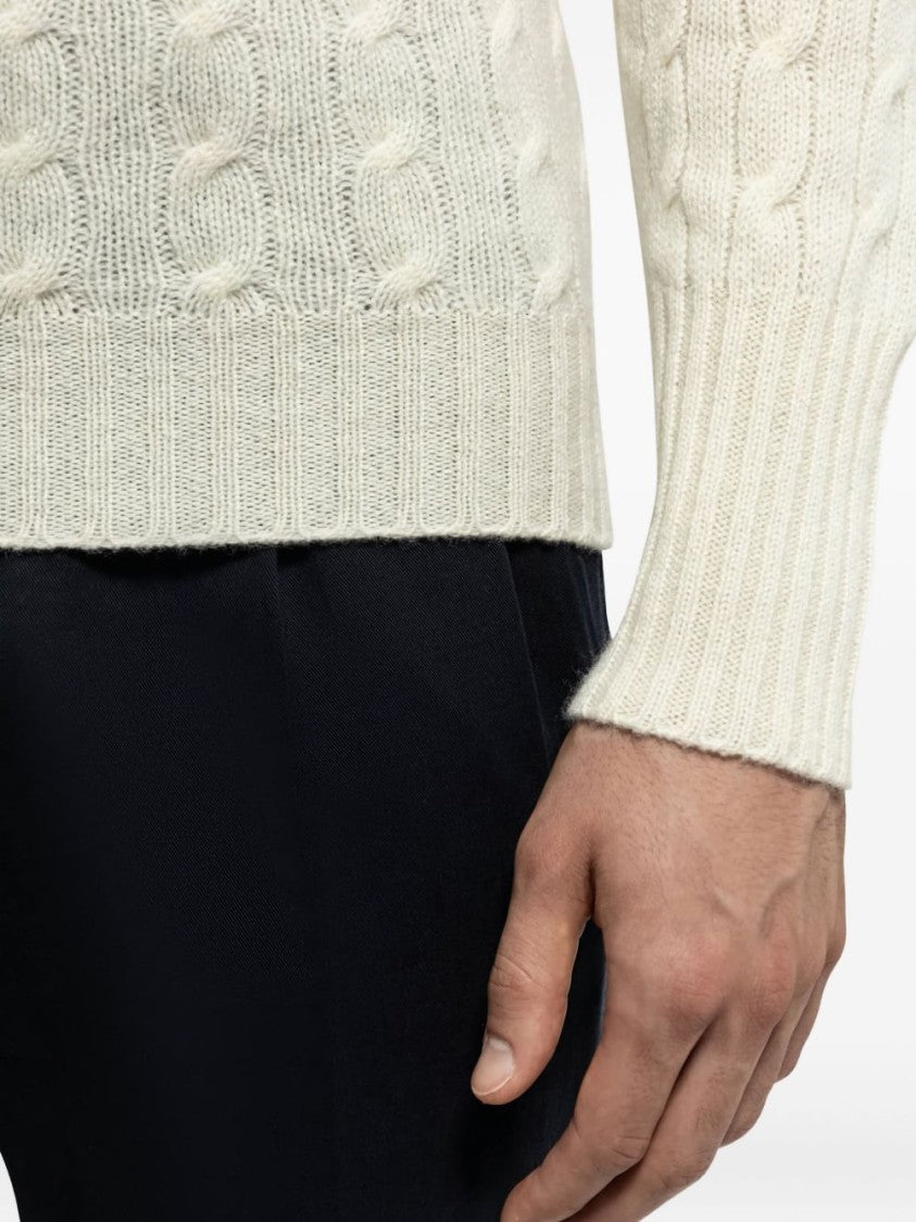 Drumohr Wool Sweater With Cables