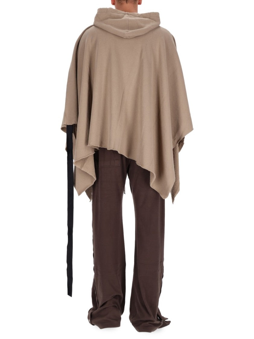 Drkshdw By Rick Owens Hooded Cotton Poncho Coat