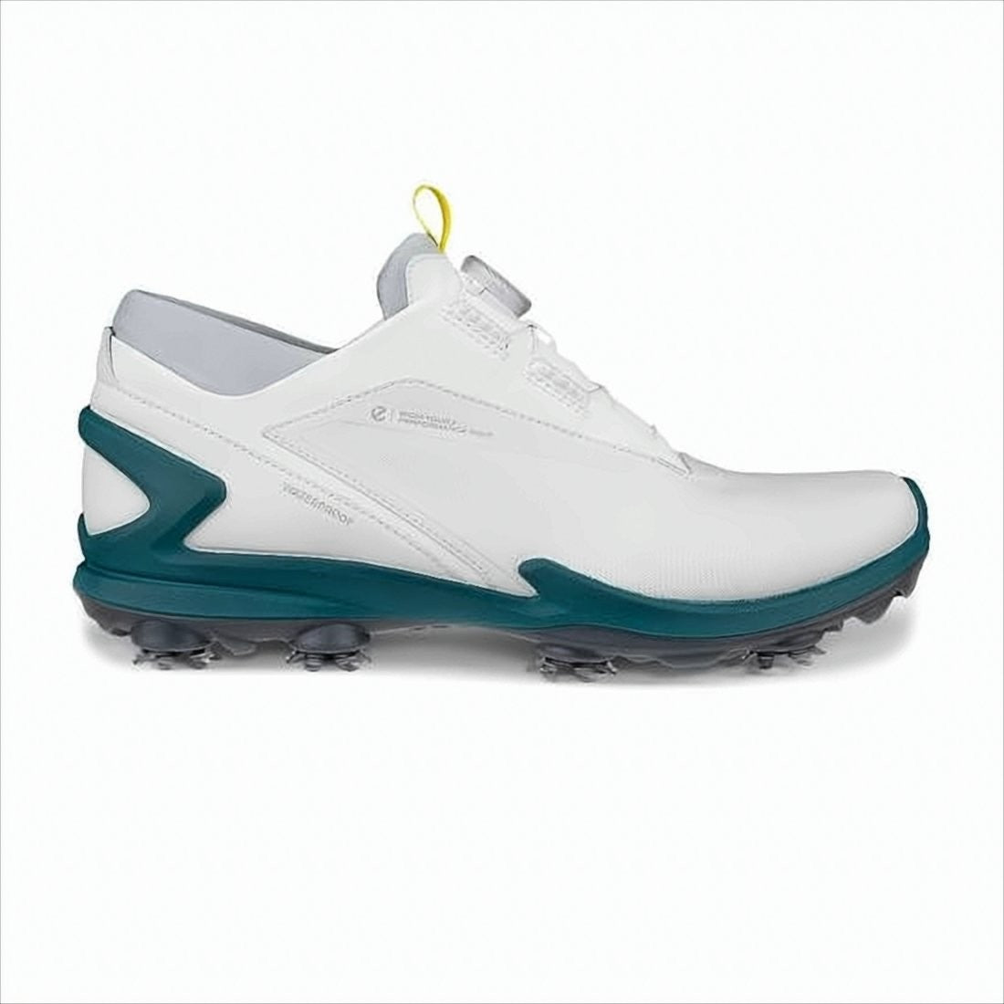 Ecco Streamlined White Leather Golf Shoes