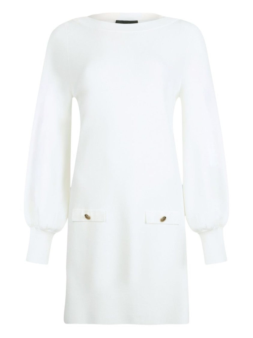 Liu Jo Relaxed Silhouette Dress With Voluminous Sleeves And Decorative Buttons