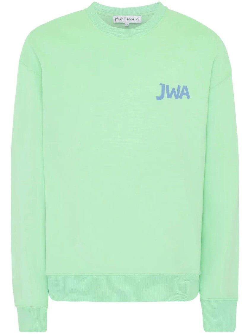 J. W. Anderson Mint Green Logo-Print Sweatshirt