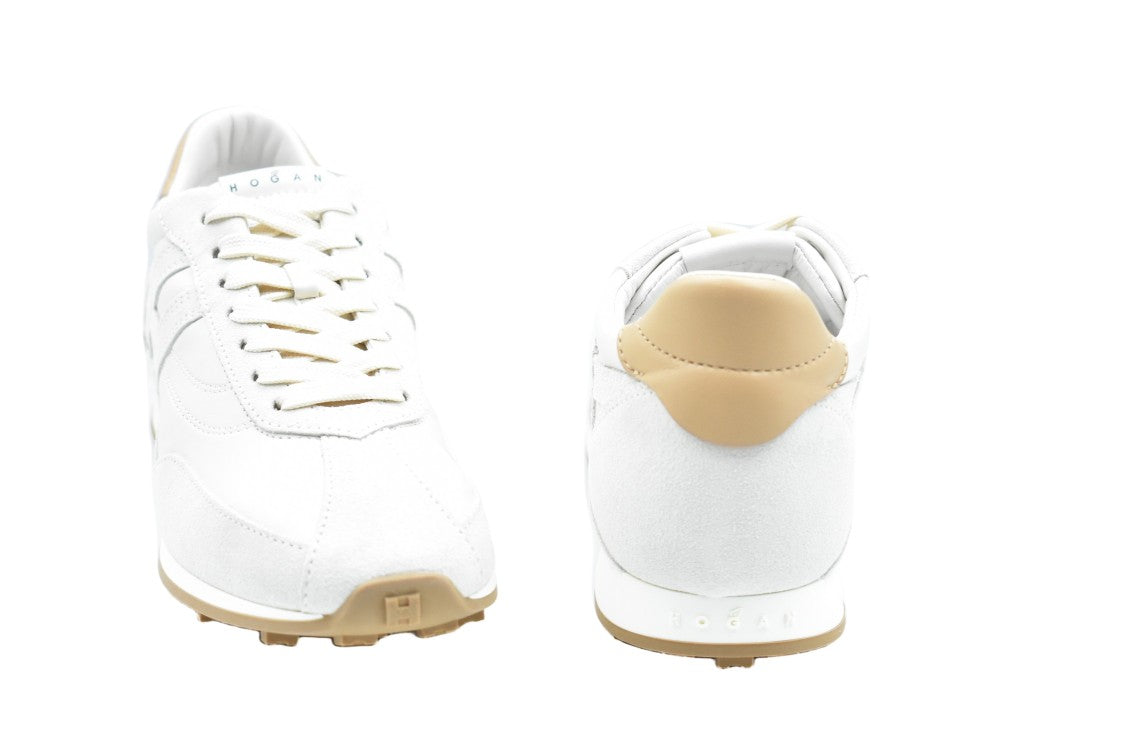 Hogan Retro-Inspired White Low-Top Sneakers