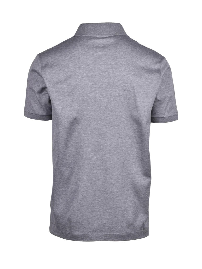Paul & Shark Grey Cotton Embroidered Polo Shirt