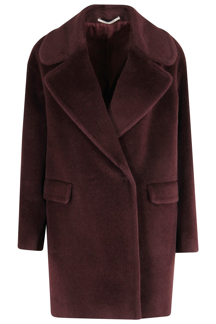 Tagliatore Oversized Bordeaux Alpaca Blend Astrid Coat
