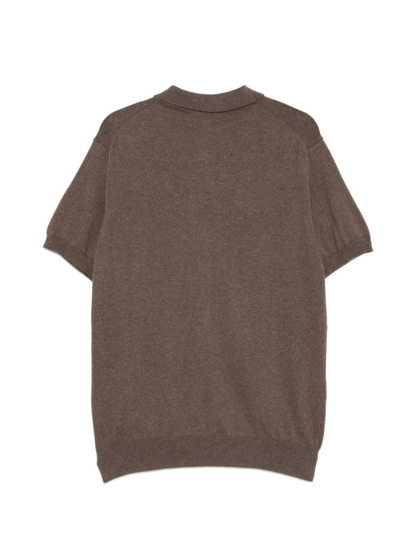 Woolrich Short-Sleeved Ribbed Polo Shirt