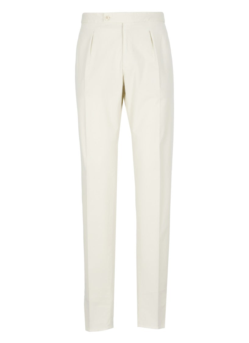 Incotex Ivory Cotton Pants