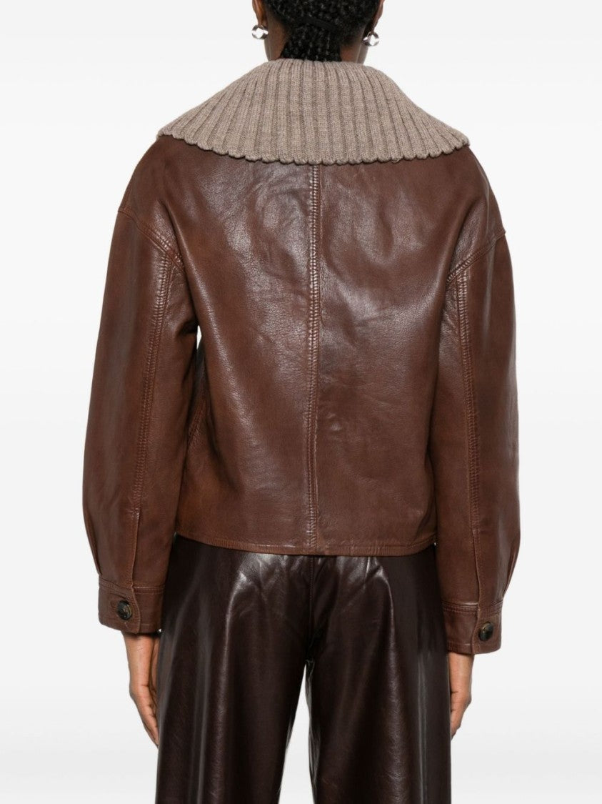 The Jack And Jackie Leathers Cropped Red Leather Jacket