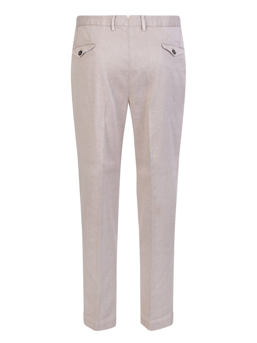Dell'oglio Linen-Blend Pink Trousers