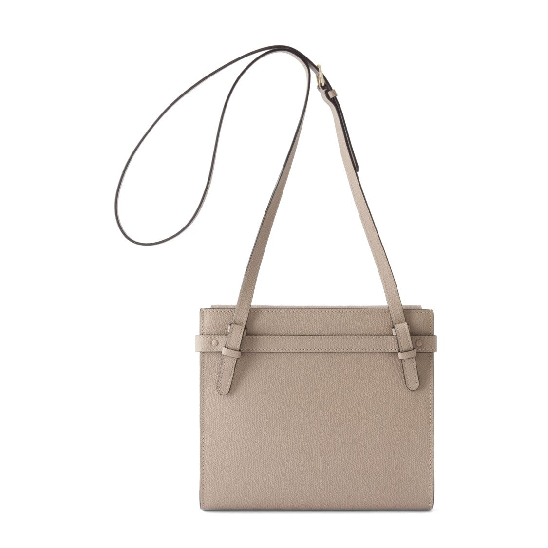 Valextra Structured Brown Calf Leather Crossbody Bag