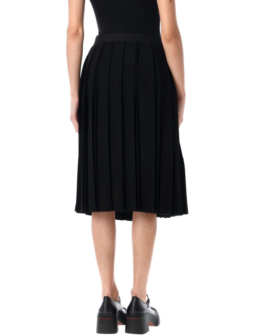 Junya Watanabe Midi Pleated Asymmetric Skirt