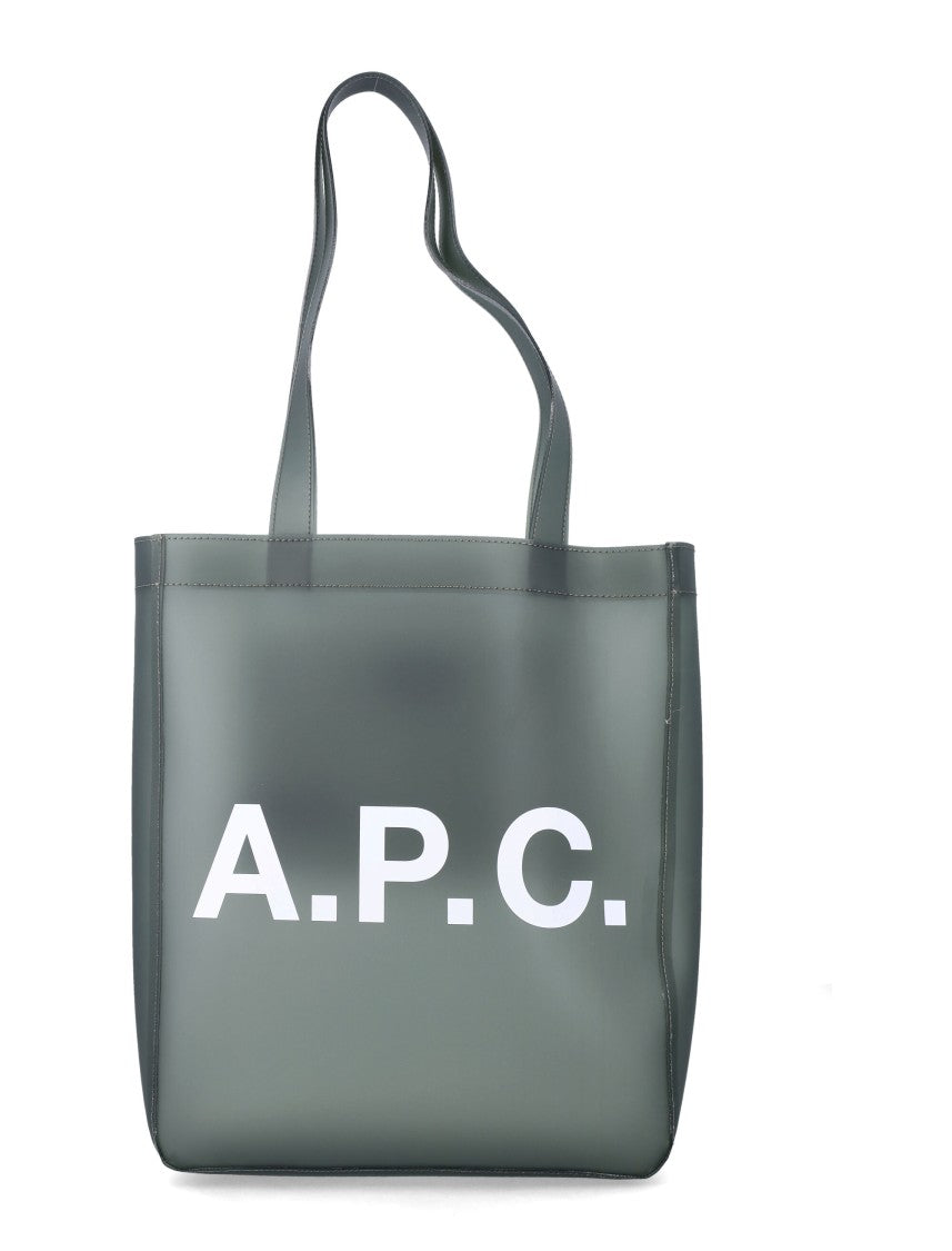 A.P.C. Transparent Tote Bag With Subtle Frosted Finish