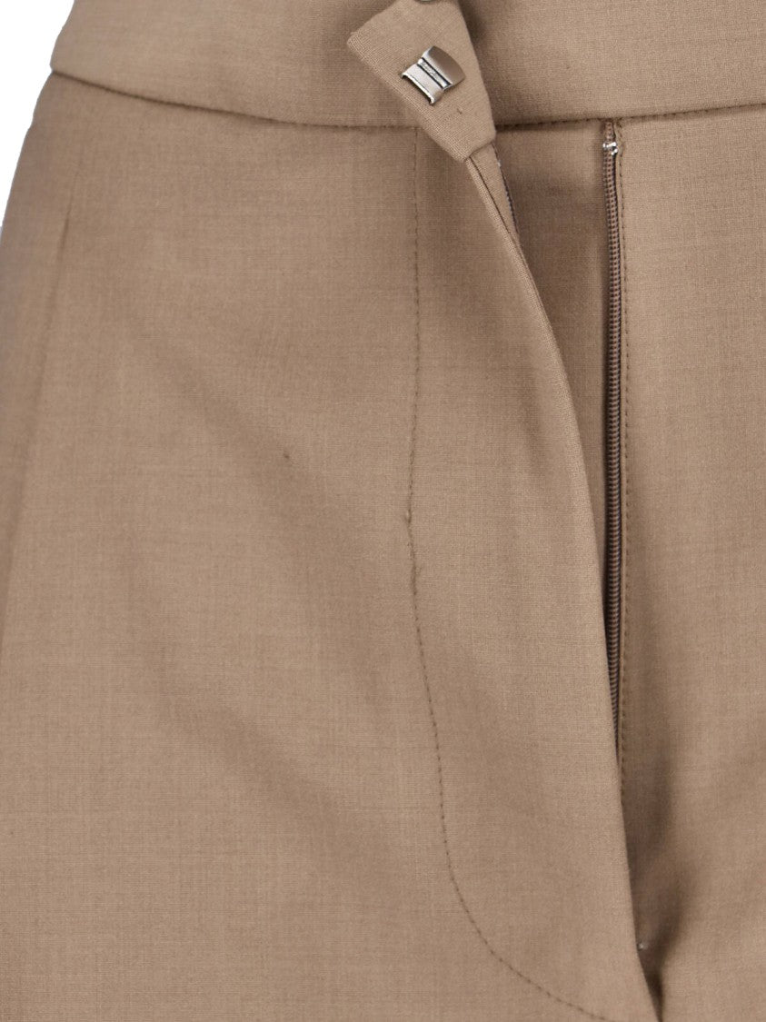 Lardini Brown Wool Blend Tailored Trousers
