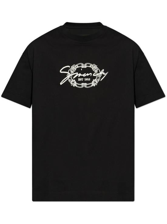 Givenchy Short-Sleeve Black T-Shirt With Bold Graphic Logo