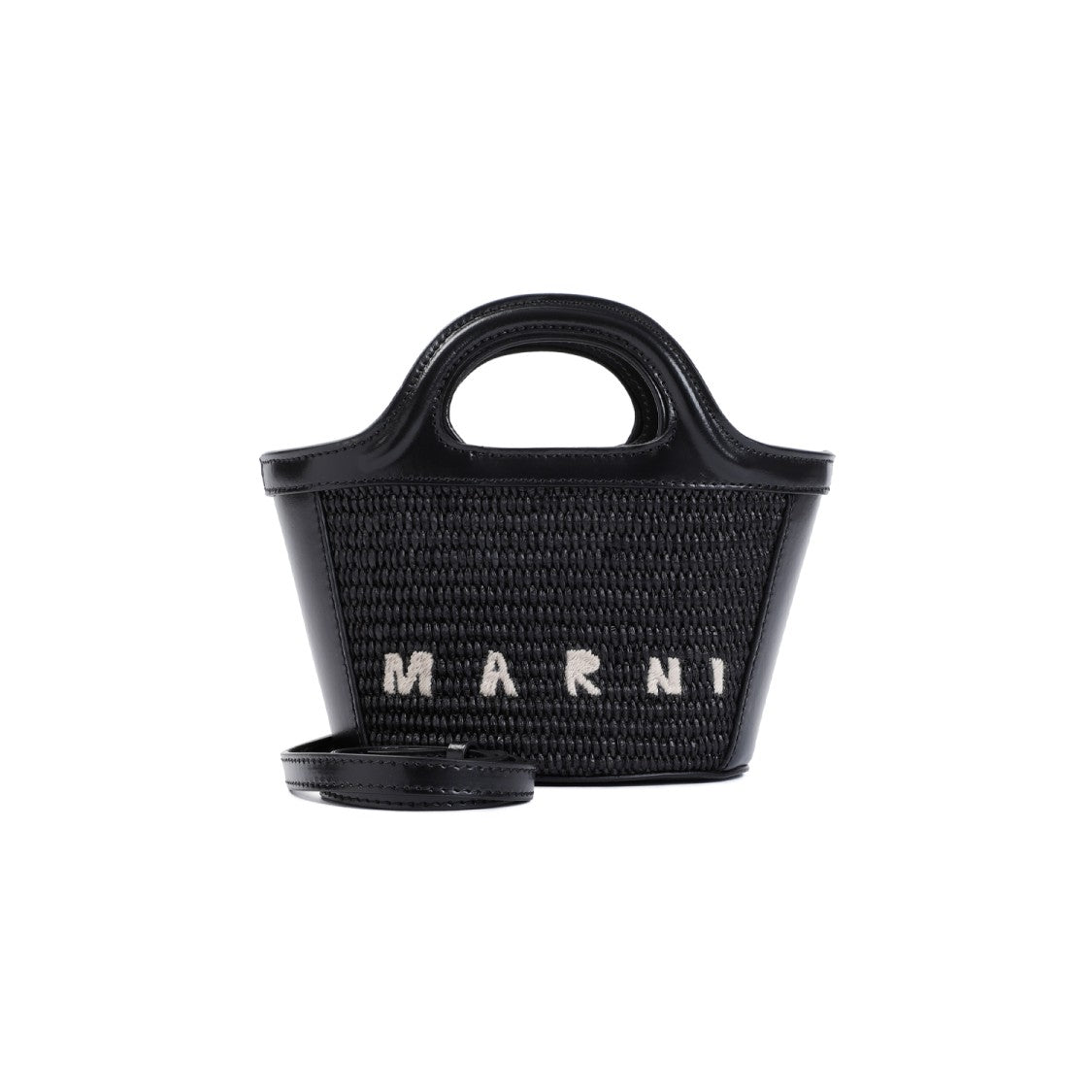 Marni Logo-Embroidered Straw Bag