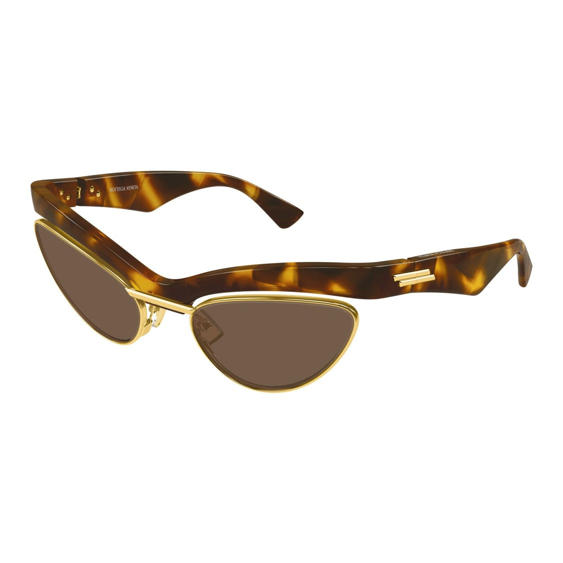 Bottega Veneta Tortoiseshell Bv1480s Gold Accent Cat-Eye Sunglasses