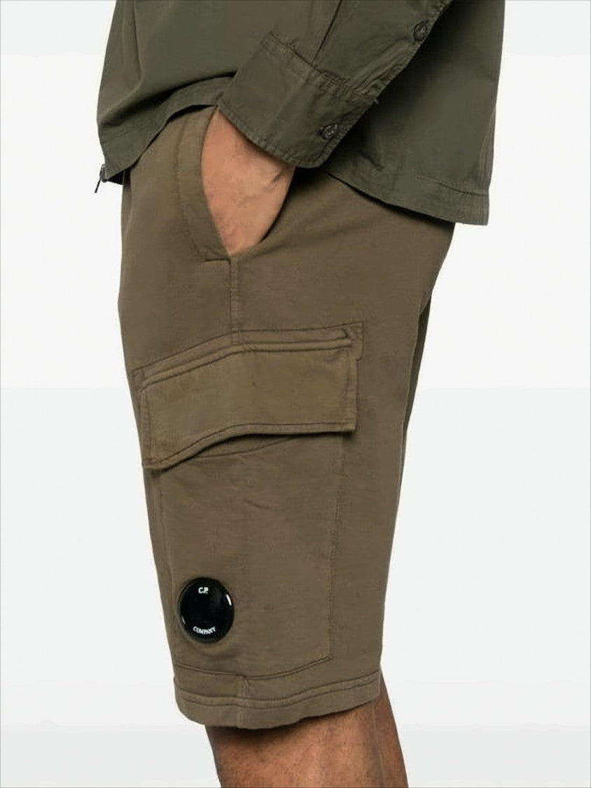 C.P. Company Relaxed Fit Brown Shorts With Flap Pocket