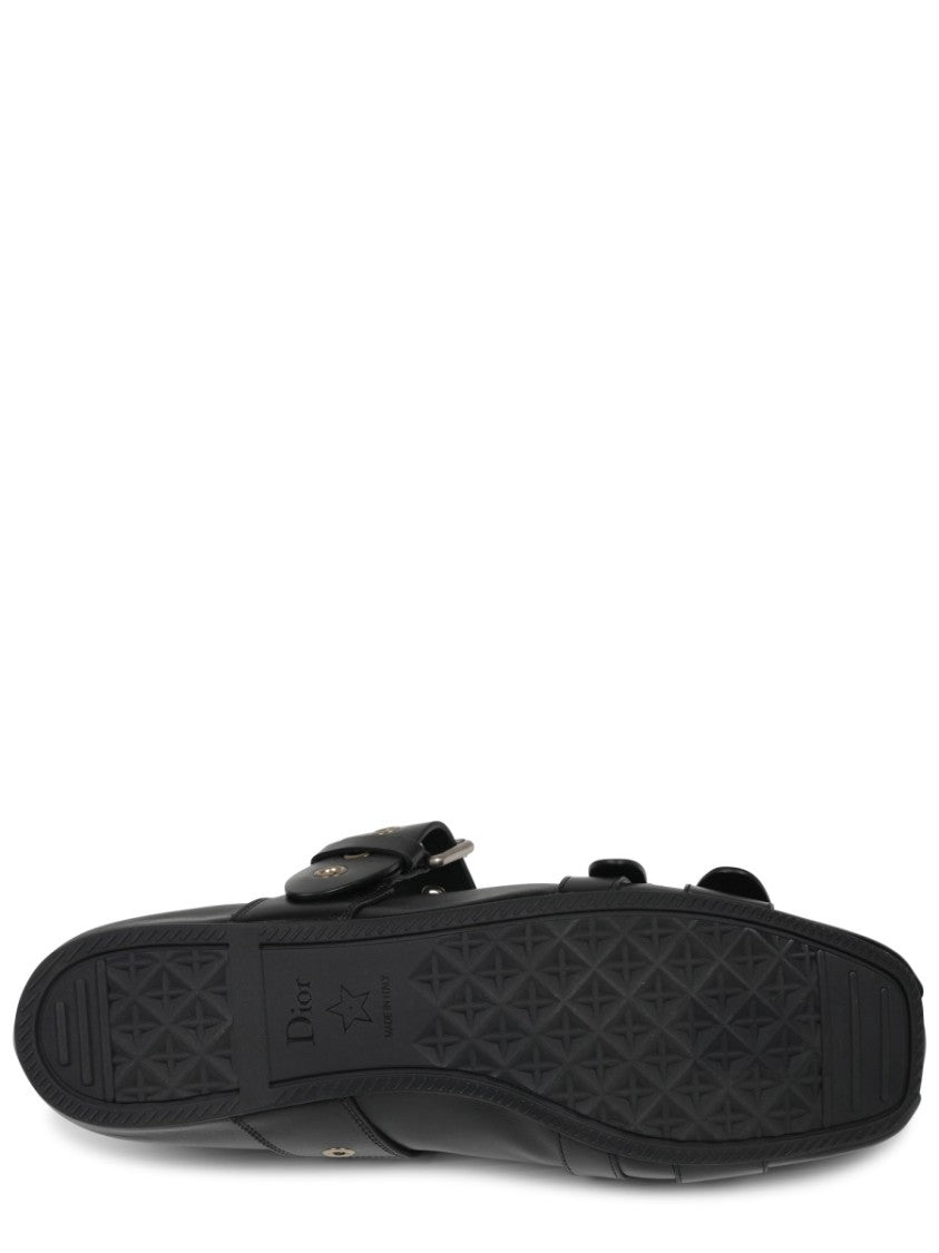 Dior Punk Black Leather Flats