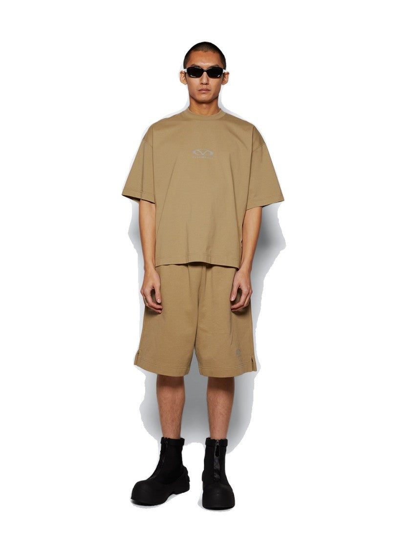 Vetements Oval Logo Shorts Taupe