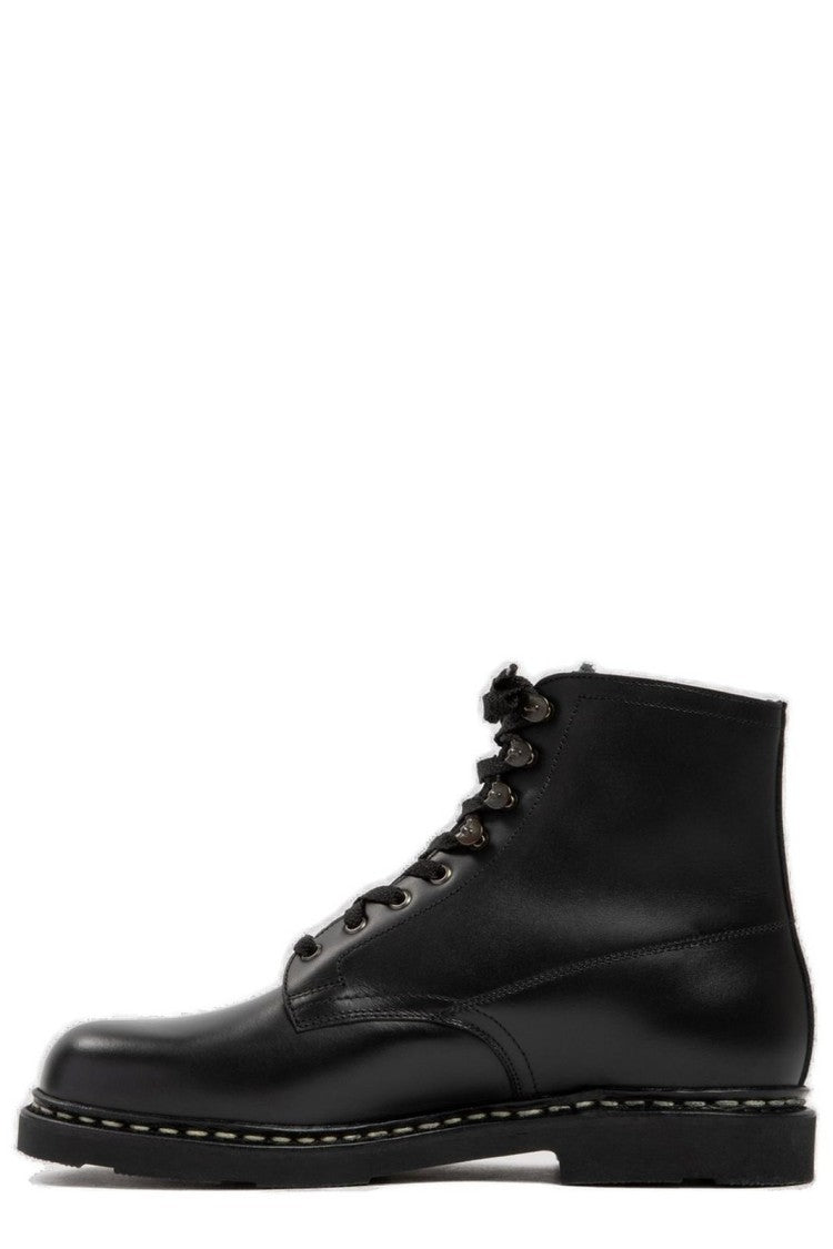 Paraboot High-Top Leather Boots With Lace-Up Design