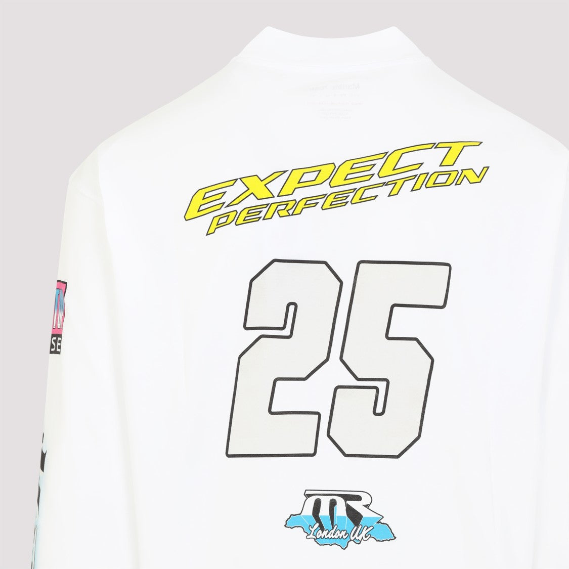 Martine Rose Funnel Neck L/S White Cotton T-Shirt