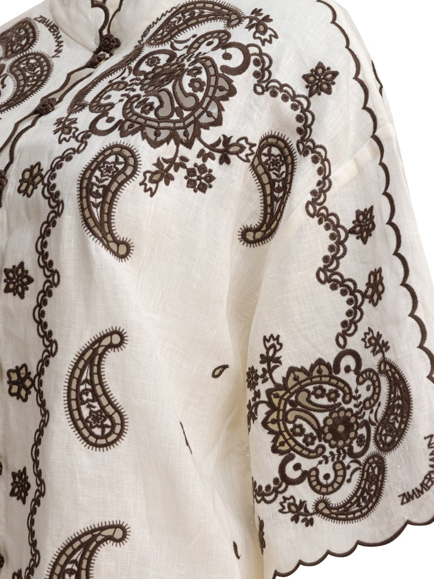 Zimmermann Ascension Embroidered Shirt