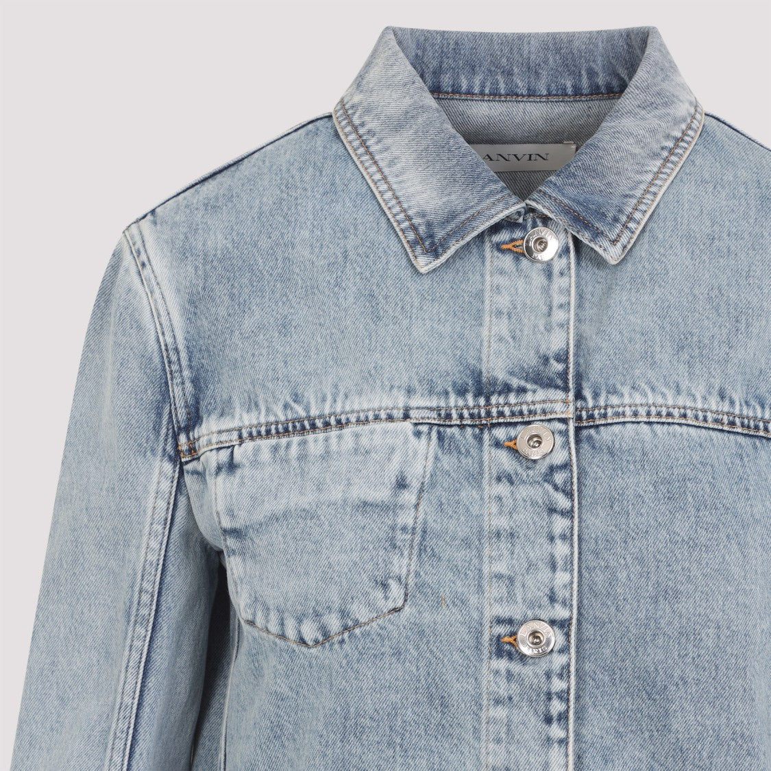 Lanvin Fitted Light Blue Denim Jacket