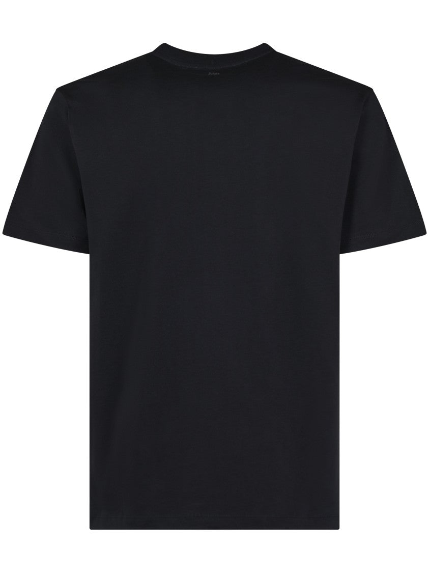 Ami Paris Quota Red Ami De Coeur Black Cotton T-Shirt