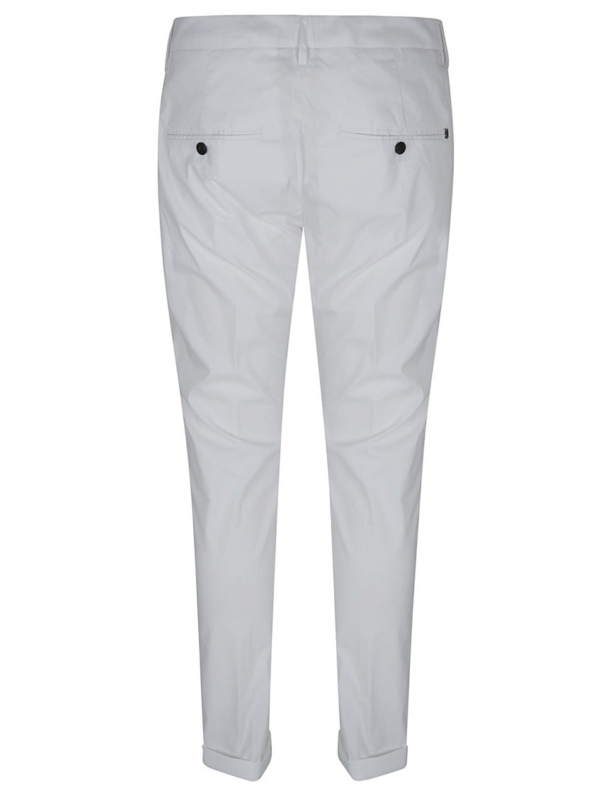 Dondup Gaubert Cotton Trousers With Tailored Silhouette And Subtle Logo