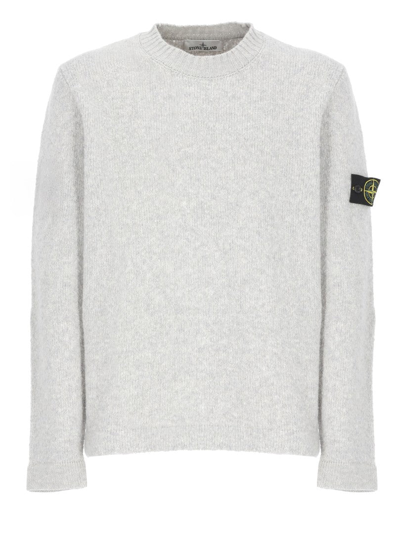 Stone Island Heather Grey Wool Sweater
