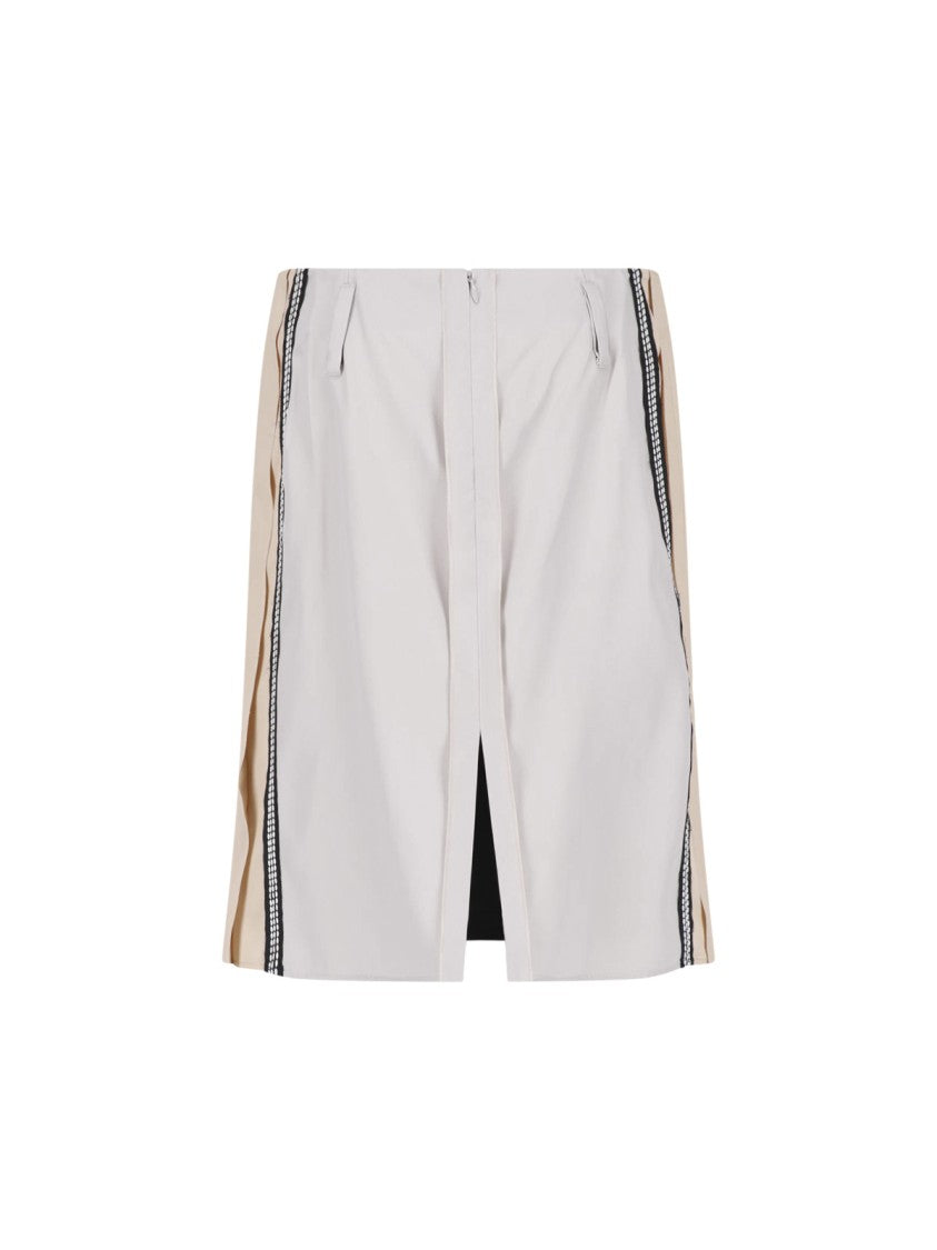 Marni Black Oversized Round Sequin Panel Midi Skirt