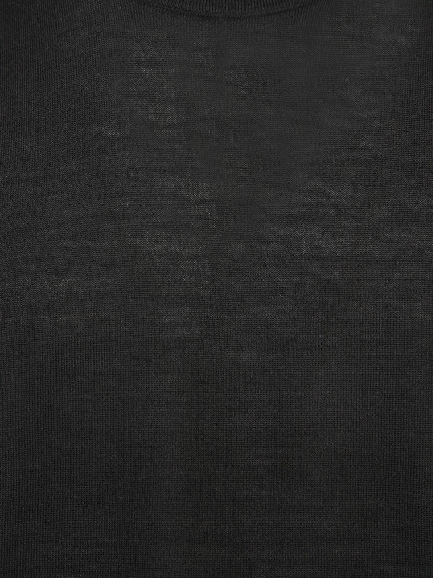 Dell'oglio Black T-Shirt With Crew Neckline