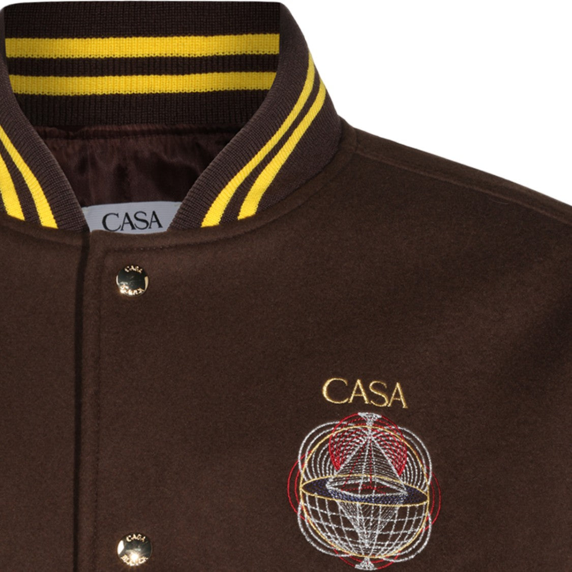 Casablanca Brown Varsity Embroidered Jacket