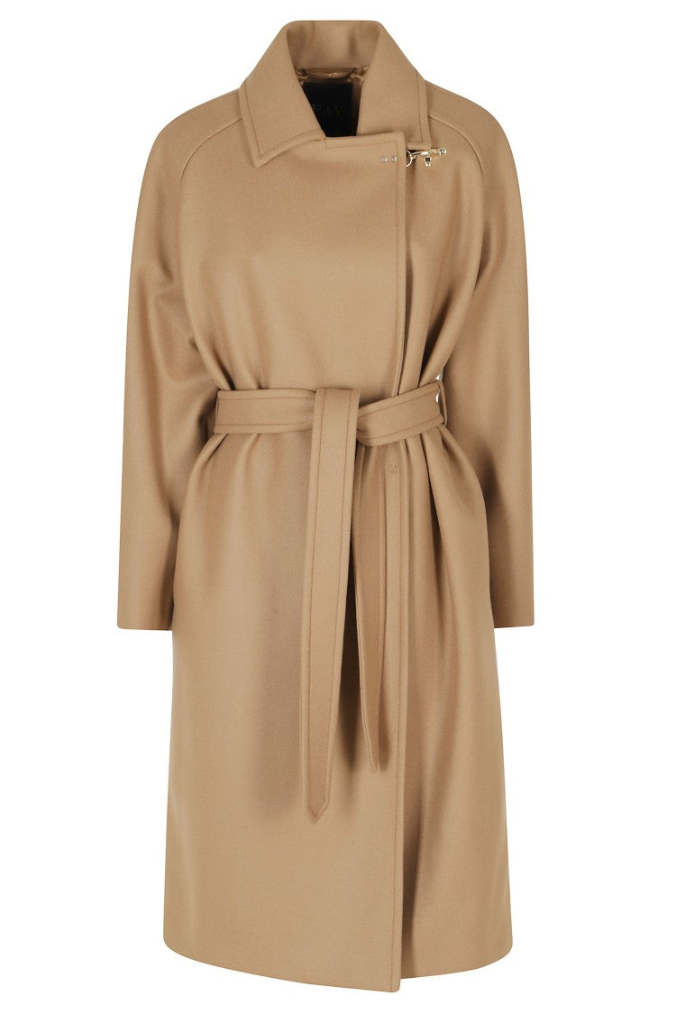Fay Rope Belted Robe Virgin Wool-Blend Coat