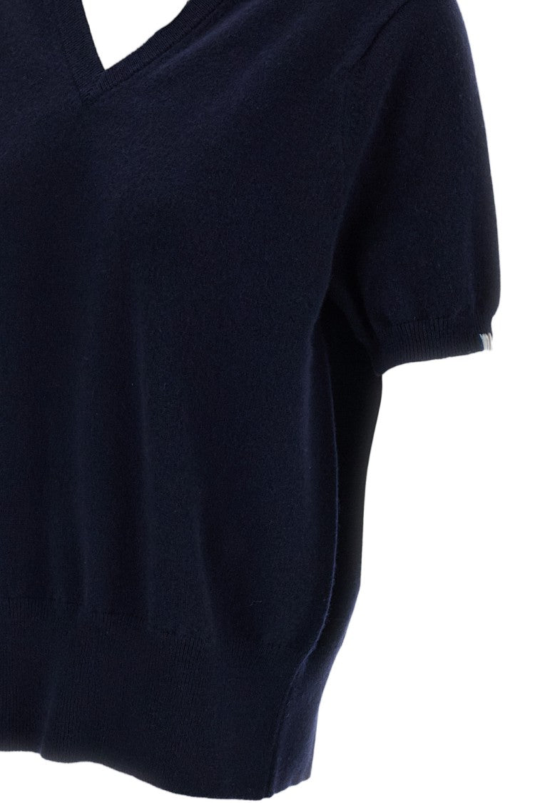 Extreme Cashmere Blue Martina Cashmere-Blend V-Neck Sweater