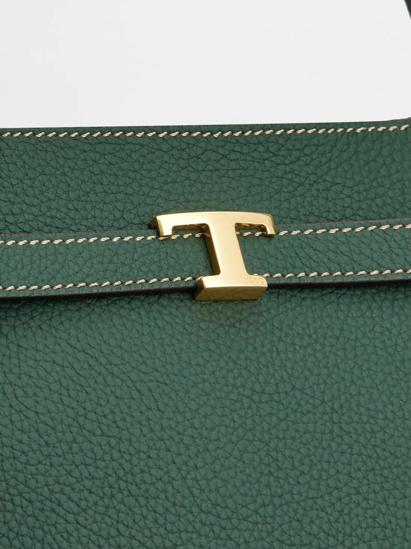 Tod's Green Textured Leather Handbag