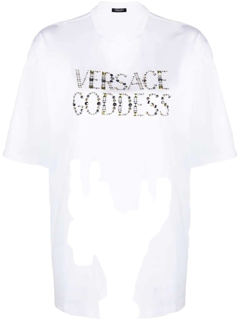 Versace Goddess-Print T-Shirt