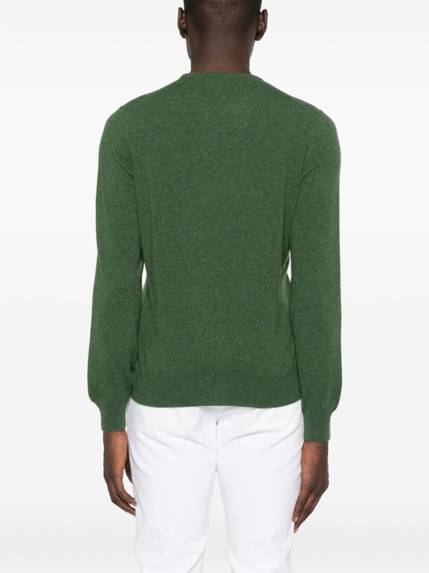 Gran Sasso Classic Knit Sweater In Lush Green