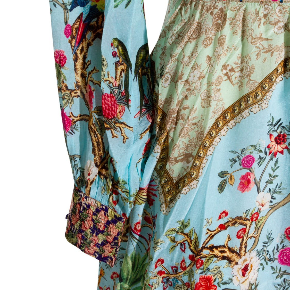 Camilla Flowing Dress With Intricate Patterns And Vibrant Colors