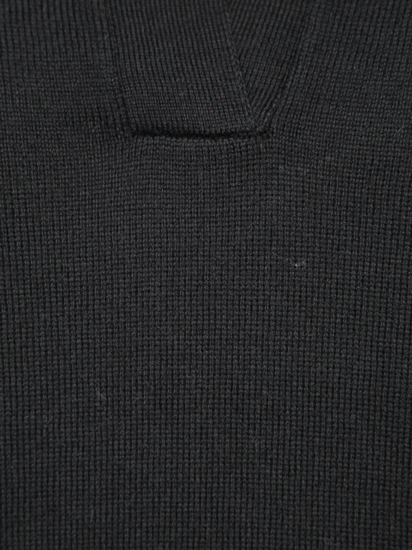 Blanca Vita Black Longsleeves Polo T-Shirt