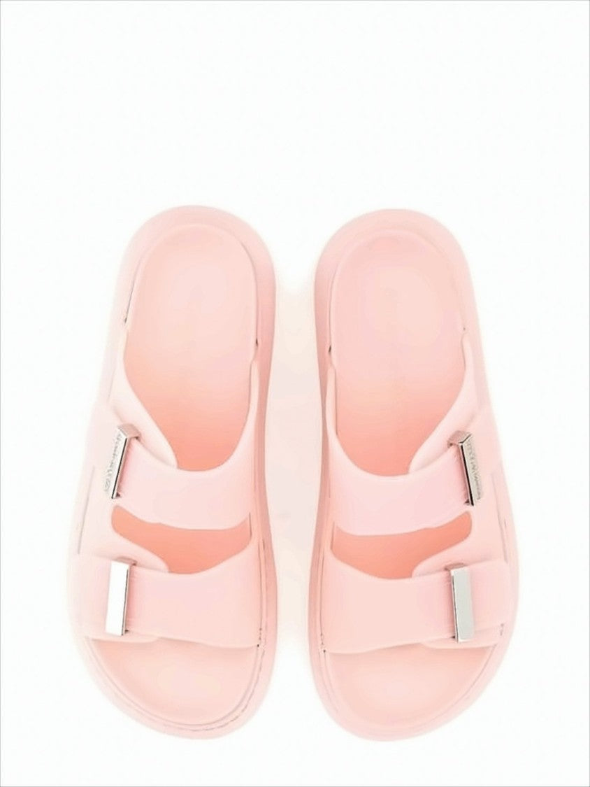 Alexander Mcqueen Slip-On Mules With Metallic Buckle Detail